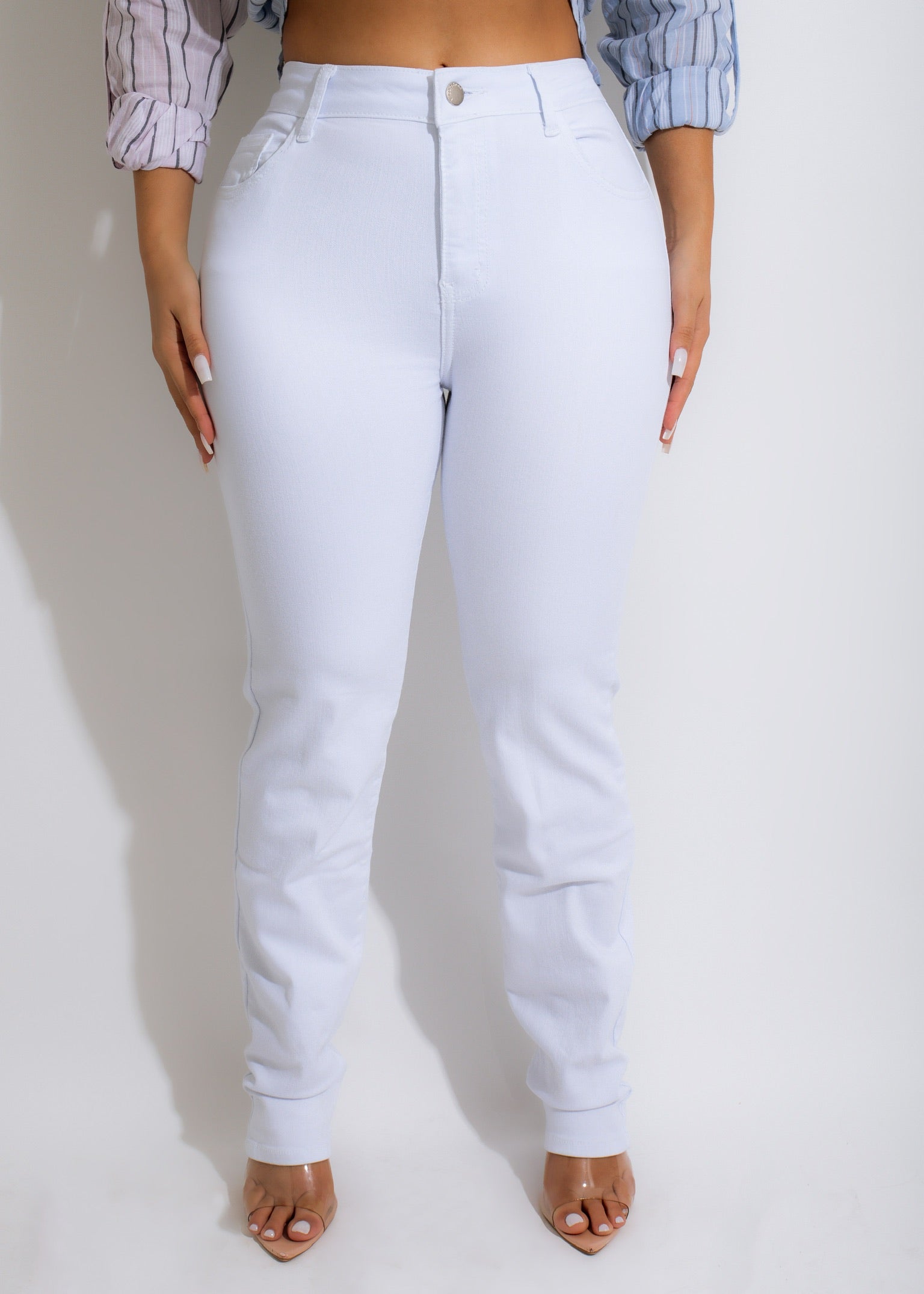 Chosen One Jean in light blue wash with distressed detailing