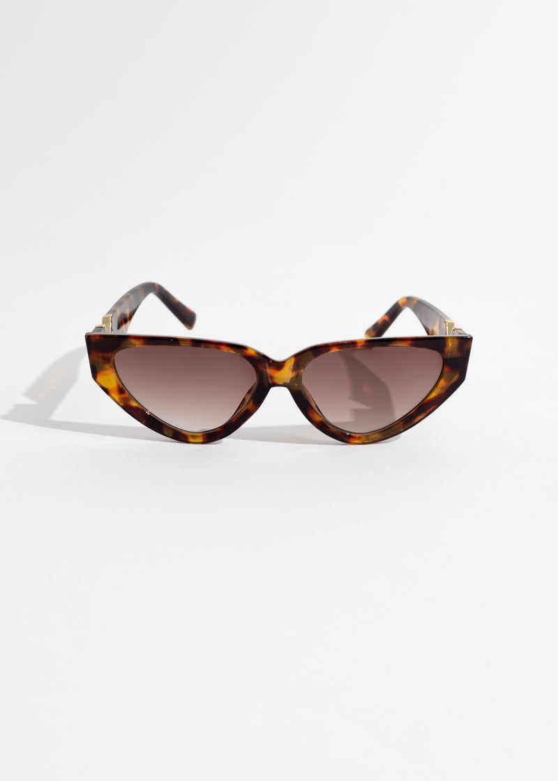 Oval brown sunglasses with tinted lenses and sleek design for stylish look