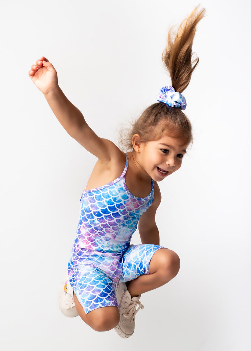 Soft and stylish romper perfect for little girls who love mermaids and ocean adventures