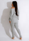 Cozy and stylish grey sweater pant set perfect for casual wear