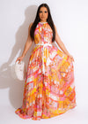 Never A Dull Moment Maxi Dress in vibrant floral print, perfect for summer events and parties