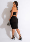 Chic and sophisticated Get A Good Look Skirt Set in classic black color