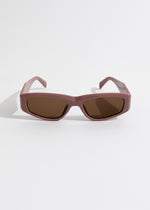 Stylish and trendy oval sunglasses in a beautiful pink shade
