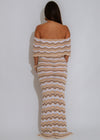 Sunwave Crochet Maxi Dress Nude