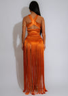 Sway Luxe Ruched Skirt Set Orange