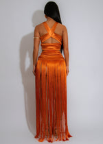 Sway Luxe Ruched Skirt Set Orange