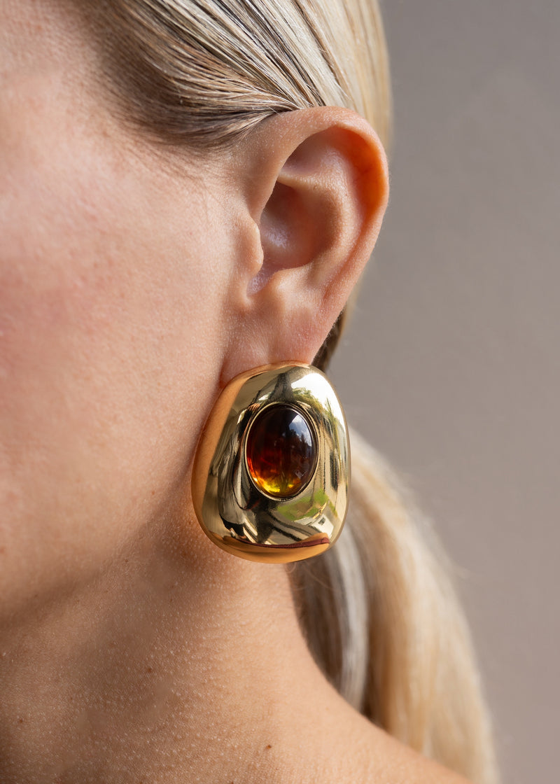 Feel The Rush Earrings Brown