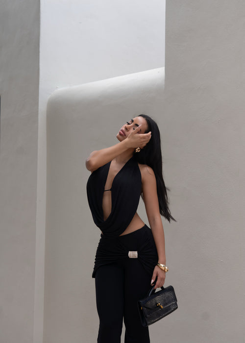 Endless Poise Ruched Pant Set Black