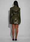 Let Me Adore You Faux Leather Mini Dress Green