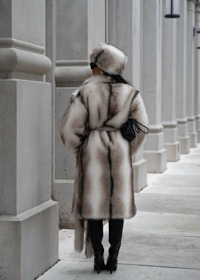 Luxe Instinct Faux Fur Coat White