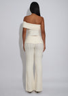 Woven Serenity Knit Pant Set White