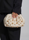 Stellar Studded Clutch Nude