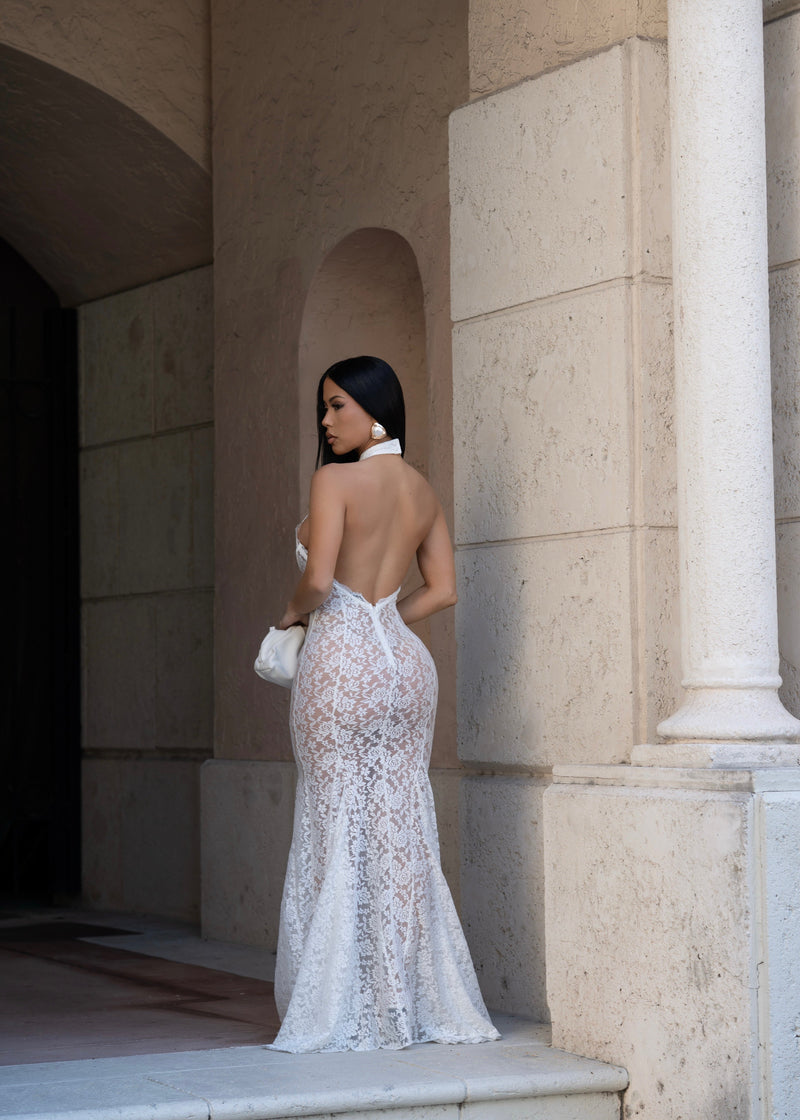 Eternal Muse Lace Maxi dress White