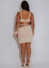 Seashell Dreams Crochet Skirt Set Nude