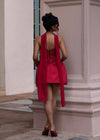 Lustre Affair Structured Rhinestone Mini Dress Red