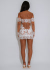 Dangerous Beauty Floral Lace Mini Dress White