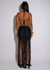 Kinetic Aura Ruched Maxi Dress Black