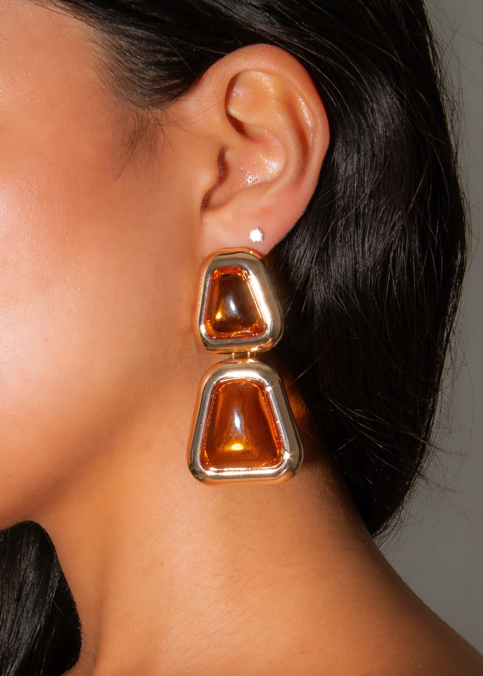 Mirage Gemstone Drops Earrings Yellow