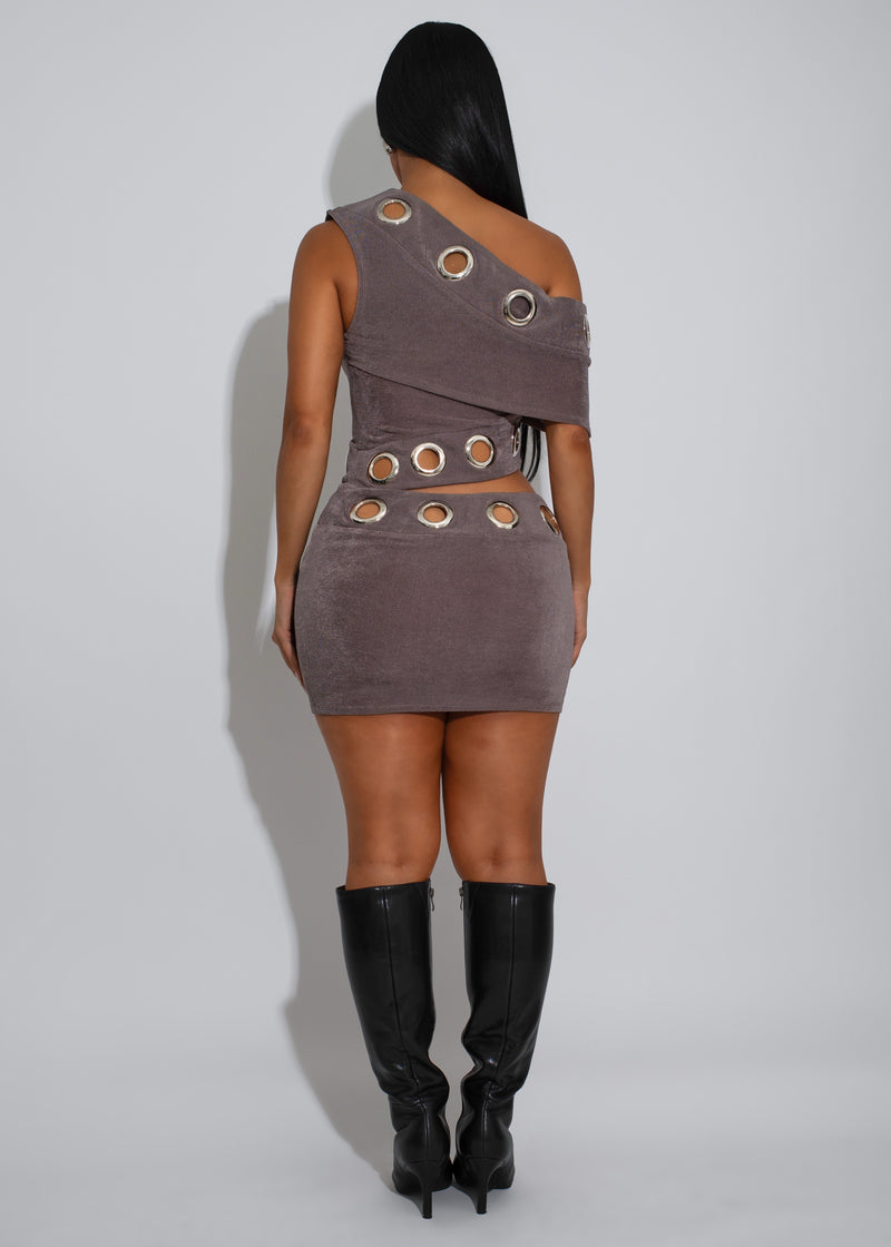 Rebel Gaze Mini Dress Grey