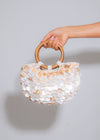 Shoreline Shimmer Shell Handbag Nude