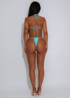 Oceanic Glow Sequin Rhinestones Bikini Blue