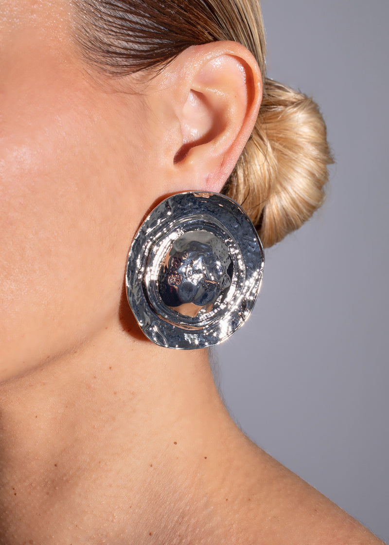 Celeste Orbit Earrings Silver