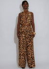 Wild Ambition Leopard Jumpsuit Brown