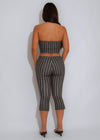 Power Lines Stripes Capri Set Black