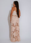 The Palma Crochet Floral Pants Nude