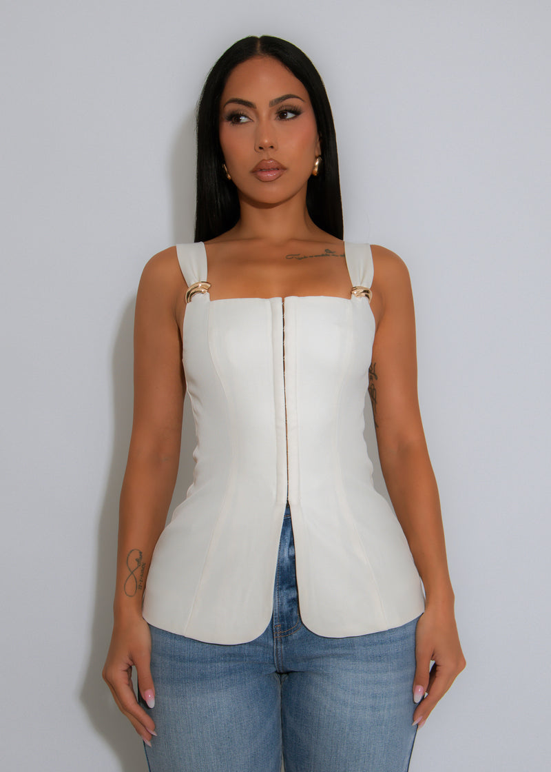 Luxe Link Long Top Nude