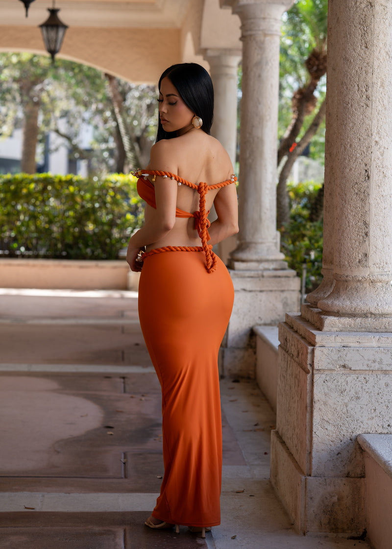 Golden Daze Shells Bikini Set Orange