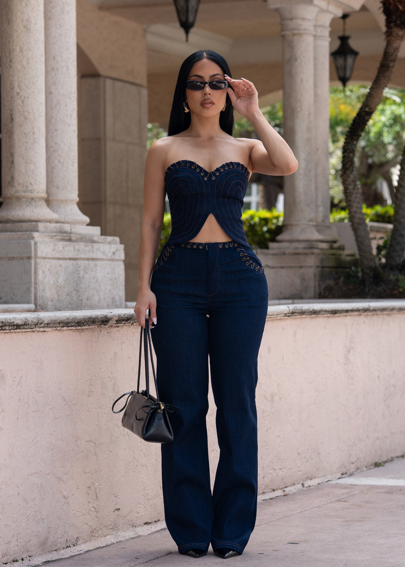 Applied Desire Pant Set Dark Denim