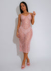 Certified Lover Girl Sequin Midi Dress Pink