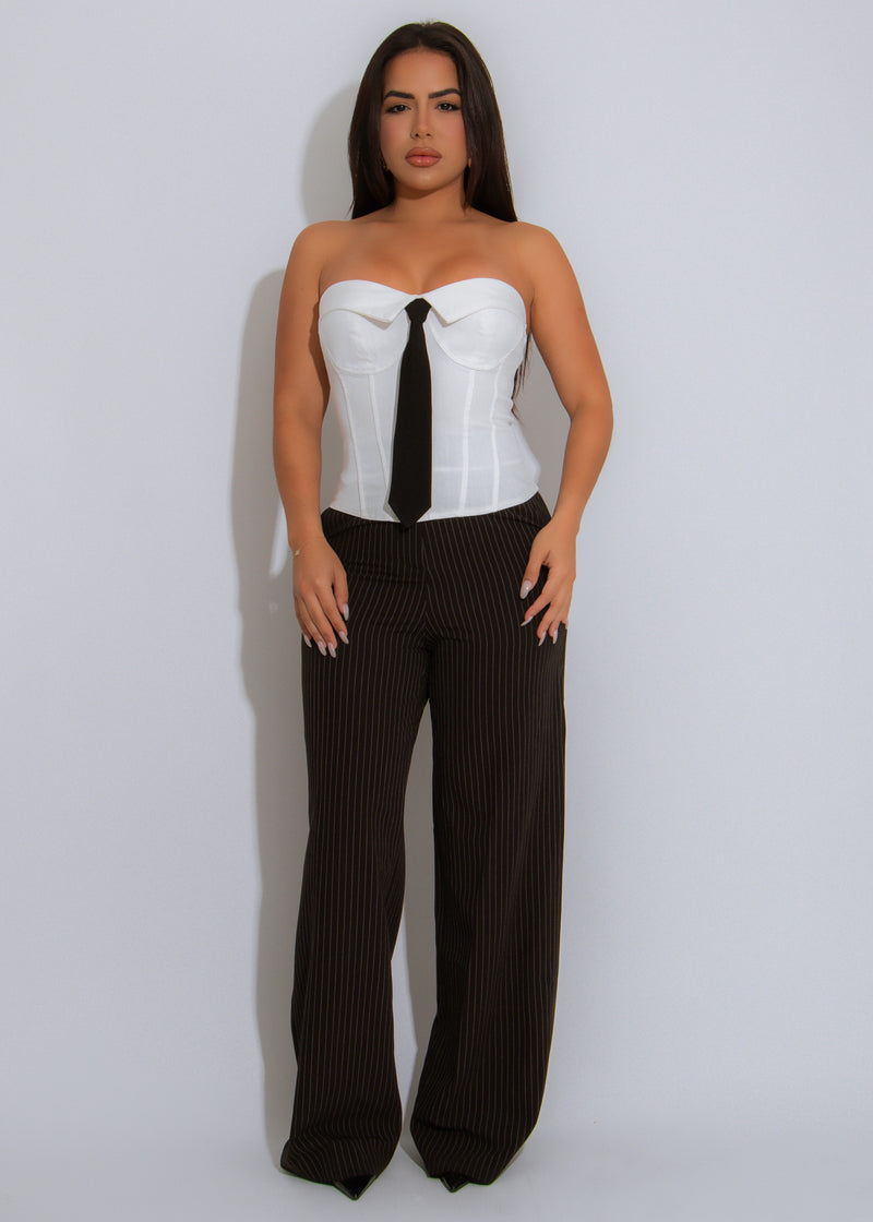 The French Muse Long Top White
