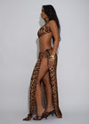 Untamed Realm Leopard Maxi Dress Brown