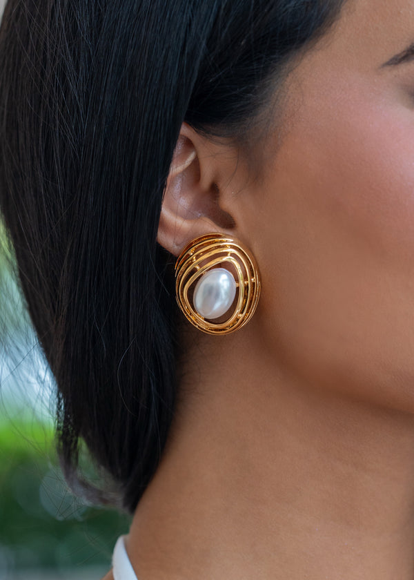 Orbit of Desire Earrings White