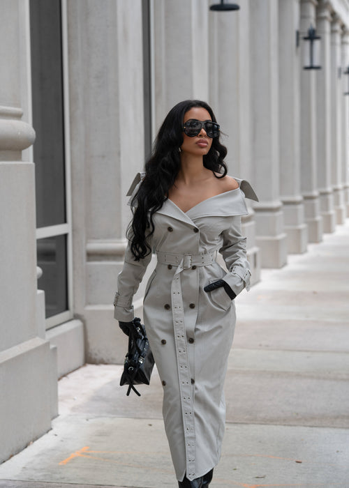 High Command Maxi Dress Grey