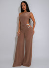 Radiant Ruched Jumpsuit Nude