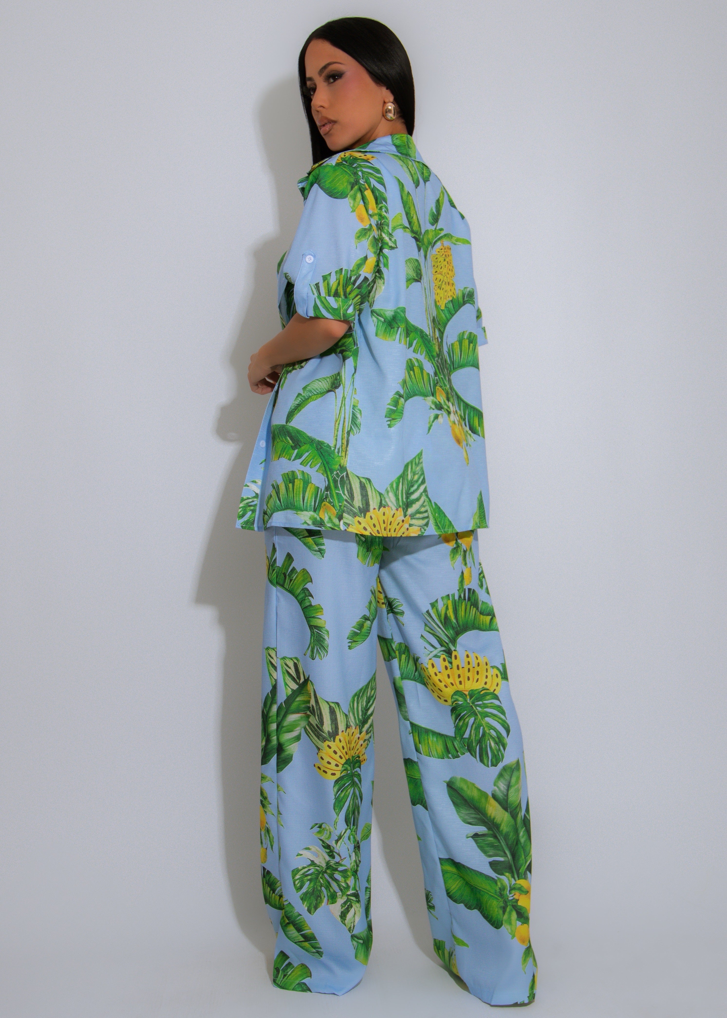 Tropicana Drift Floral Swimsuit Set Blue