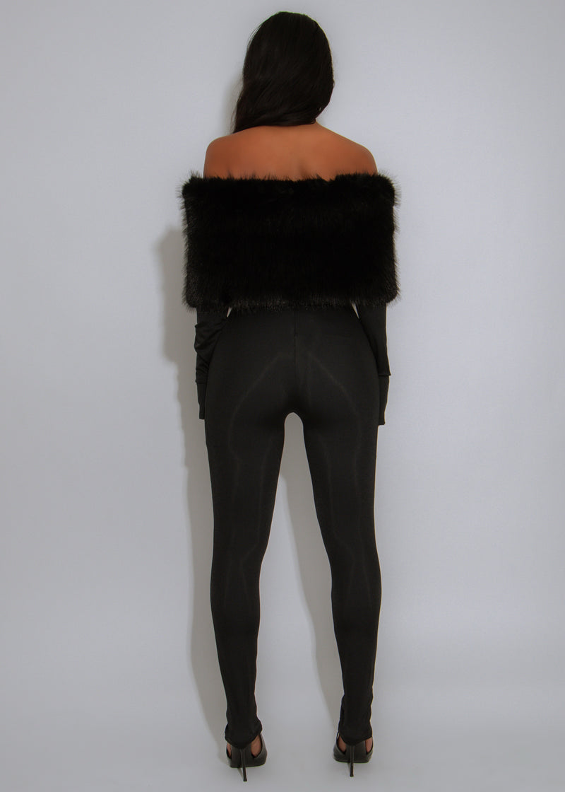 Luxe Enigma Skinny Jumpsuit Black