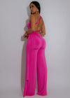 Electric Desire Ruched Jumpsuit Pink