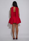 Untamed Structured Mini Dress Red