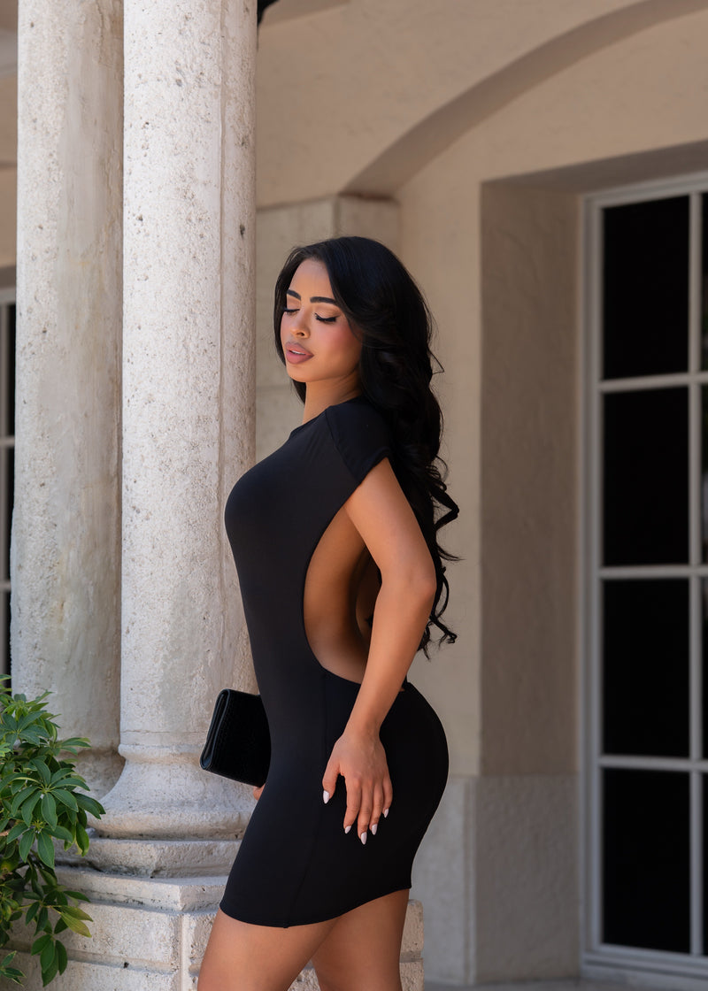After Midnight Affair Mini Dress Black