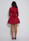 Sculpted Muse Mini Dress Red