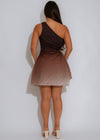 God's Favorite Ruched Mini Dress Brown