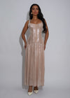 Lumière Whisper Sequin Maxi Dress Nude