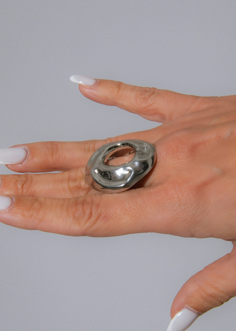 Aurora Sculpted Ring Silver