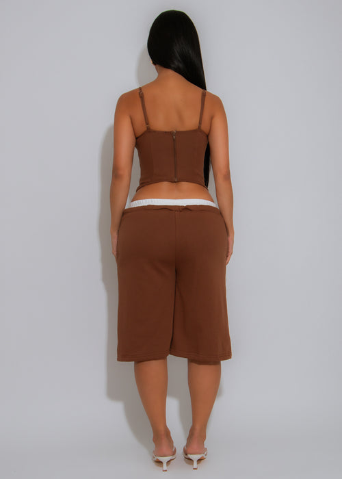 Heat Check Short Set Brown