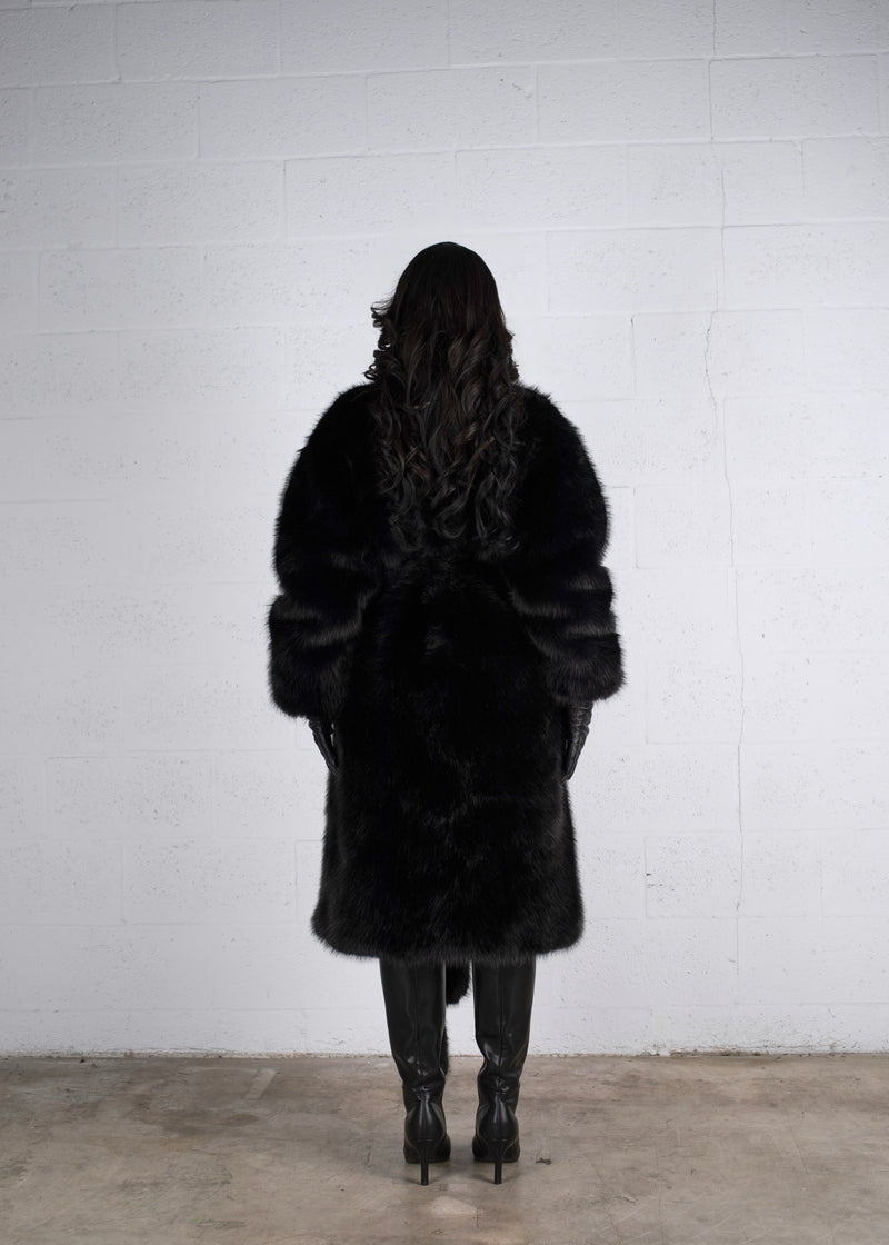 Luxe Instinct Faux Fur Coat Black