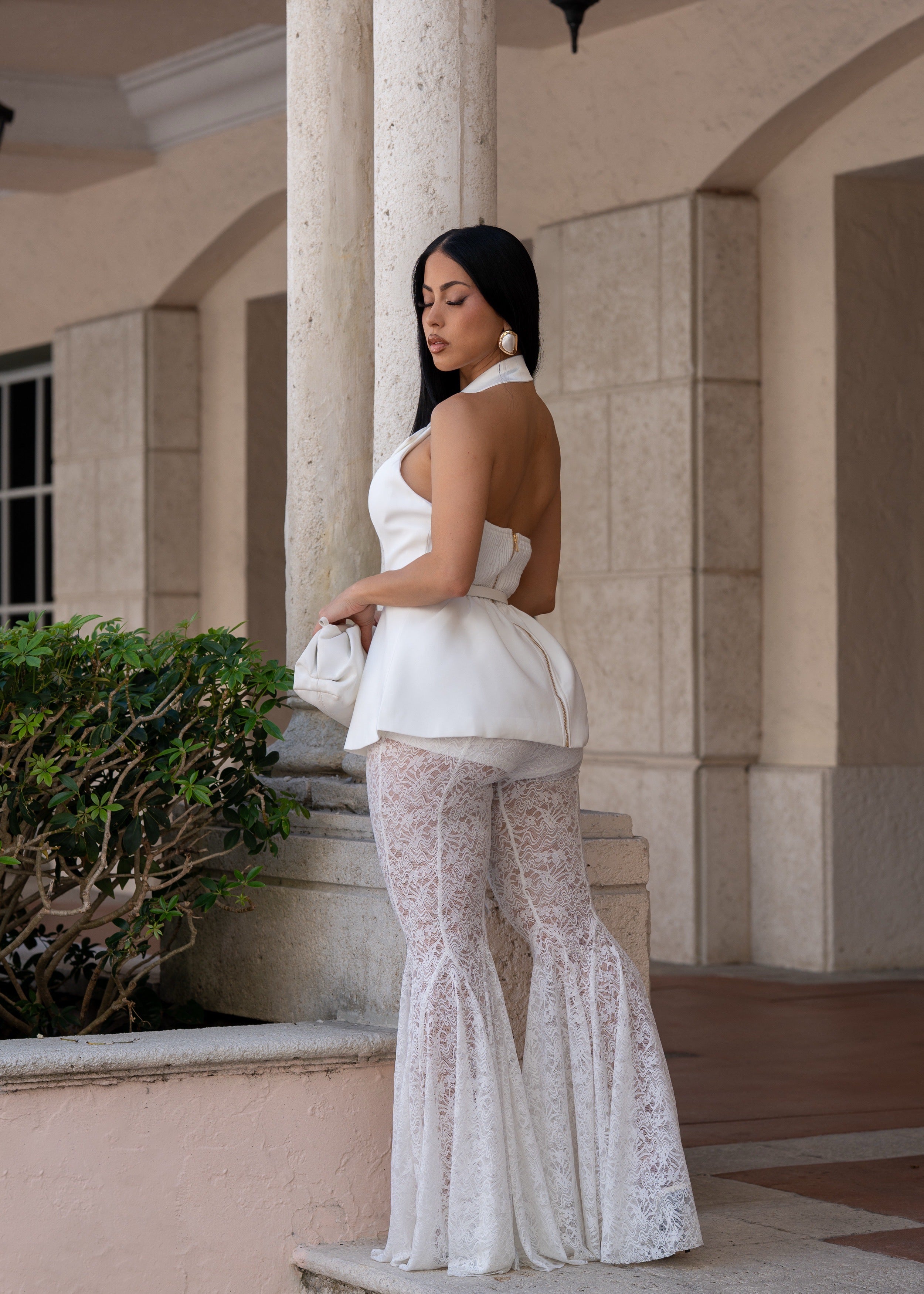 Silhouette Royale Lace Pant Set White *PRE ORDER*